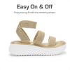 imageDREAM PAIRS Girls Flatform Wedge Open Toe Platform Summer Sandals with Buckle Ankle Strap for Little KidBig KidGold
