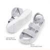 imageDREAM PAIRS Girls Flatform Wedge Open Toe Platform Summer Sandals with Buckle Ankle Strap for Little KidBig KidSilver