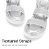 imageDREAM PAIRS Girls Flatform Wedge Open Toe Platform Summer Sandals with Buckle Ankle Strap for Little KidBig KidSilver