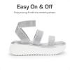 imageDREAM PAIRS Girls Flatform Wedge Open Toe Platform Summer Sandals with Buckle Ankle Strap for Little KidBig KidSilver