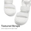 imageDREAM PAIRS Girls Flatform Wedge Open Toe Platform Summer Sandals with Buckle Ankle Strap for Little KidBig KidWhite