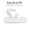 imageDREAM PAIRS Girls Flatform Wedge Open Toe Platform Summer Sandals with Buckle Ankle Strap for Little KidBig KidWhite