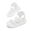 imageDREAM PAIRS Girls Flatform Wedge Open Toe Platform Summer Sandals with Buckle Ankle Strap for Little KidBig KidWhite