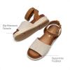 imageDREAM PAIRS Girls Platform Wedge Open Toe Espadrille Sandals with Buckle Ankle Strap for Little KidBig KidBeigeTan
