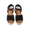 imageDREAM PAIRS Girls Platform Wedge Open Toe Espadrille Sandals with Buckle Ankle Strap for Little KidBig KidBlack