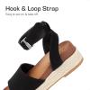imageDREAM PAIRS Girls Platform Wedge Open Toe Espadrille Sandals with Buckle Ankle Strap for Little KidBig KidBlack