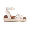 imageDREAM PAIRS Girls Platform Wedge Open Toe Espadrille Sandals with Buckle Ankle Strap for Little KidBig KidIvory
