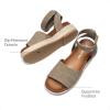 imageDREAM PAIRS Girls Platform Wedge Open Toe Espadrille Sandals with Buckle Ankle Strap for Little KidBig KidTaupe