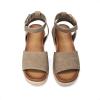 imageDREAM PAIRS Girls Platform Wedge Open Toe Espadrille Sandals with Buckle Ankle Strap for Little KidBig KidTaupe