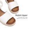imageDREAM PAIRS Girls Platform Wedge Open Toe Espadrille Sandals with Buckle Ankle Strap for Little KidBig KidWhite