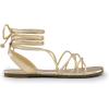 imageDREAM PAIRS Laceup Gladiator Sandals Strappy Dressy Summer Flat Sandals for WomenGold