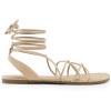 imageDREAM PAIRS Laceup Gladiator Sandals Strappy Dressy Summer Flat Sandals for WomenNude