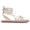 imageDREAM PAIRS Laceup Gladiator Sandals Strappy Dressy Summer Flat Sandals for WomenRose Goldpu