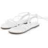 imageDREAM PAIRS Laceup Gladiator Sandals Strappy Dressy Summer Flat Sandals for WomenWhite