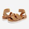 imageDREAM PAIRS Womens Open Toe Ankle Strap Espadrille Flatform Platform Wedge SandalsCamel