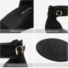 imageDREAM PAIRS Womens Open Toe Buckle Ankle Strap Platform Wedge Sandals Summer ShoesBlack