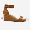 imageDREAM PAIRS Womens Open Toe Buckle Ankle Strap Platform Wedge Sandals Summer ShoesCamelPu