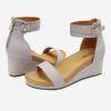 imageDREAM PAIRS Womens Open Toe Buckle Ankle Strap Platform Wedge Sandals Summer ShoesGrey