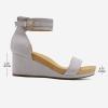 imageDREAM PAIRS Womens Open Toe Buckle Ankle Strap Platform Wedge Sandals Summer ShoesGrey