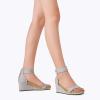 imageDREAM PAIRS Womens Open Toe Buckle Ankle Strap Platform Wedge Sandals Summer ShoesGrey
