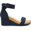 imageDREAM PAIRS Womens Open Toe Buckle Ankle Strap Platform Wedge Sandals Summer ShoesNavy