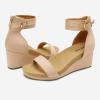 imageDREAM PAIRS Womens Open Toe Buckle Ankle Strap Platform Wedge Sandals Summer ShoesNude