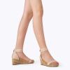 imageDREAM PAIRS Womens Open Toe Buckle Ankle Strap Platform Wedge Sandals Summer ShoesNudePu