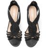 imageDREAM PAIRS Womens Open Toe Low Wedges Sandals Sparkly Rhinestone Strappy Zipper Weeding Dressy Elegant Summer Shoes for LadyBlack