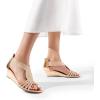 imageDREAM PAIRS Womens Open Toe Low Wedges Sandals Sparkly Rhinestone Strappy Zipper Weeding Dressy Elegant Summer Shoes for LadyChampagnepat