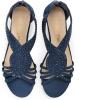 imageDREAM PAIRS Womens Open Toe Low Wedges Sandals Sparkly Rhinestone Strappy Zipper Weeding Dressy Elegant Summer Shoes for LadyNavysuede