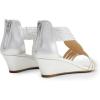 imageDREAM PAIRS Womens Open Toe Low Wedges Sandals Sparkly Rhinestone Strappy Zipper Weeding Dressy Elegant Summer Shoes for LadySilver