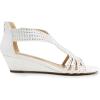 imageDREAM PAIRS Womens Open Toe Low Wedges Sandals Sparkly Rhinestone Strappy Zipper Weeding Dressy Elegant Summer Shoes for LadyWhite