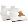 imageDREAM PAIRS Womens Open Toe Low Wedges Sandals Sparkly Rhinestone Strappy Zipper Weeding Dressy Elegant Summer Shoes for LadyWhite