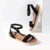 imageDREAM PAIRS Womens Open Toe Platform Espadrille Wedge Sandals Comfortable One Band Dressy Casual Sandals for WomenBlackNubuck
