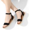 imageDREAM PAIRS Womens Open Toe Platform Espadrille Wedge Sandals Comfortable One Band Dressy Casual Sandals for WomenBlackNubuck