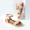 imageDREAM PAIRS Womens Open Toe Platform Espadrille Wedge Sandals Comfortable One Band Dressy Casual Sandals for WomenNudeNubuck