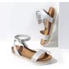 imageDREAM PAIRS Womens Open Toe Platform Espadrille Wedge Sandals Comfortable One Band Dressy Casual Sandals for WomenSilverPu