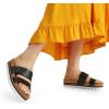 imageDREAM PAIRS Womens Platform Wedge Sandals with Arch Support Comfortable Beach Slipon Flat Sandals Casual 2Strap Cork Cushion Slides for WomenBlack