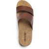 imageDREAM PAIRS Womens Platform Wedge Sandals with Arch Support Comfortable Beach Slipon Flat Sandals Casual 2Strap Cork Cushion Slides for WomenBrownpu