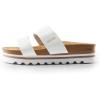 imageDREAM PAIRS Womens Platform Wedge Sandals with Arch Support Comfortable Beach Slipon Flat Sandals Casual 2Strap Cork Cushion Slides for WomenWhite