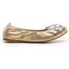 imageDREAM PAIRS Ballet Flats Shoes for Women Womens Pointed Toe Rhinestone Sparkly Foldable Flats Comfortable Shoes for Women Dressy Wedding Party Work DriveGold