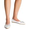 imageDREAM PAIRS Ballet Flats Shoes for Women Womens Pointed Toe Rhinestone Sparkly Foldable Flats Comfortable Shoes for Women Dressy Wedding Party Work DriveWhitepu