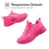 imageDREAM PAIRS Boys Girls Shoes Kids DuraPlay Tennis Footwear Non Slip Athletic Running Walking Lightweight Lace Up Sneakers for LittleBig KidHot Pink