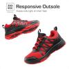 imageDREAM PAIRS Boys Girls Shoes Kids DuraPlay Tennis Footwear Non Slip Athletic Running Walking Lightweight Lace Up Sneakers for LittleBig KidRedBlack