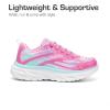 imageDREAM PAIRS Girls Shoes Sneakers Kids Tennis Shoes Lightweight Lace Up Running Casual Walking ShoesHot PinkRainbow