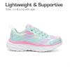 imageDREAM PAIRS Girls Shoes Sneakers Kids Tennis Shoes Lightweight Lace Up Running Casual Walking ShoesMint GreenRainbow