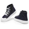 imageDREAM PAIRS Kids Sneakers Little Boys Girls High Top Canvas Shoes LilLegends CourtStar Casual Walking ShoesDark Bluedenim