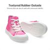 imageDREAM PAIRS Kids Sneakers Little Boys Girls High Top Canvas Shoes LilLegends CourtStar Casual Walking ShoesHot PinkPurple