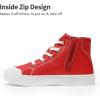 imageDREAM PAIRS Kids Sneakers Little Boys Girls High Top Canvas Shoes LilLegends CourtStar Casual Walking ShoesRed