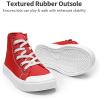 imageDREAM PAIRS Kids Sneakers Little Boys Girls High Top Canvas Shoes LilLegends CourtStar Casual Walking ShoesRed